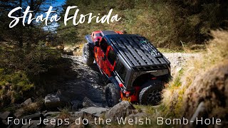 Strata Florida  4 Jeep Wrangler JL Rubicons green laning in Wales [upl. by Anauq]