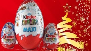 HUEVOS KINDER MAXI CHOCOLATEESPECIAL NAVIDADKINDER EGGS SPECIAL CHRISTMAS [upl. by Ocire]