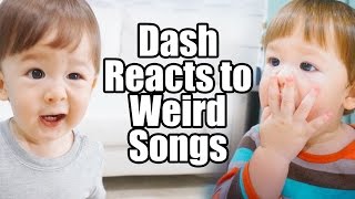 Hilarious Baby Dash reacts to weird childrens songs 1yr 6m [upl. by Ardnas]