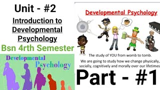 Unit2 Introduction to Developmental psychology  Bsn  4rth semester  Part 1 Erikson Theory [upl. by Aanas]