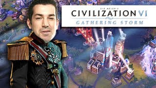 Civilization VI  Gathering Storm  Première Game [upl. by Esorrebma]