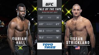 Uriah Hall vs Sean Strickland Full Fight Full HD [upl. by Ursala120]