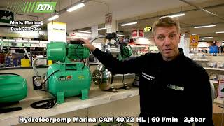 Hydrofoorpomp Marina CAM 4022 HL  60 lmin  28bar  BTN de Haas 711031 [upl. by Nref]