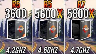 Ryzen 5 3600 vs Ryzen 5 5600X vs Ryzen 7 5800X  Tested in 2023 [upl. by Sahc]