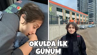 OKULUMDA İLK GÜNÜM VLOG  GECE VE SABAH RUTİNİM [upl. by Atikal]