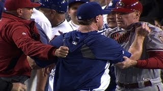 Dbacks Dodgers brawl twice in one night [upl. by Cynarra]