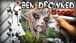 Ben Drowned STORY  Creepypasta  Drawing [upl. by Eves53]