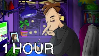 theres a platypus controlling me but its lofi 1 HOUR LYRIC VIDEO [upl. by Aihseyt]