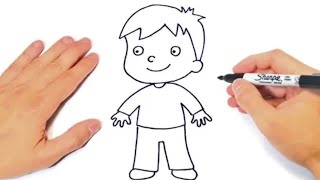 How To Draw A Child  Boy Drawing Step By Step  Easy Drawing Lesson [upl. by Wendall285]