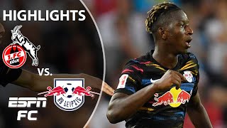 Amadou Haidaras header earns RB Leipzig a draw vs Cologne  Bundesliga Highlights  ESPN FC [upl. by Sila963]