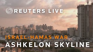 LIVE View of Ashkelon Israels southern front with Hamas [upl. by Sashenka]