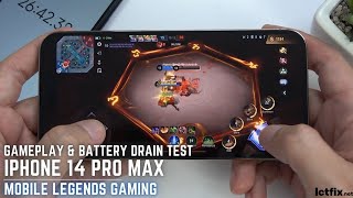 iPhone 14 Pro Max Mobile Legends Gaming test  Apple A16120Hz Display [upl. by Avi]