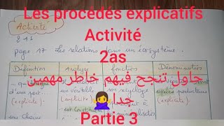 les procédés explicatifs exercice 2as [upl. by Samuela951]