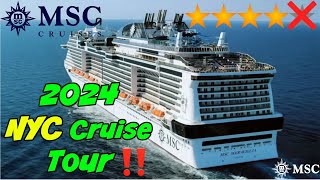 MSC Meraviglia 2024 Cruise TOUR Review amp Excursion Tips Miami New York Brooklyn Cruise Port [upl. by Viehmann]