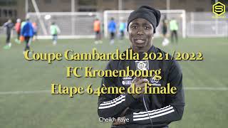 FC Kronenbourg U18  Coupe Gambardella  64ème de finale  Résumé de la semaine [upl. by Sofer869]