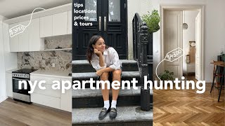 NYC APARTMENT HUNTING  10 apt tours w prices amp tips [upl. by Aikaz]