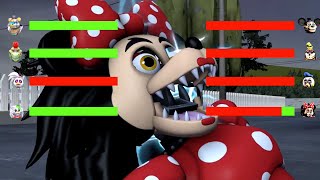 SFM FNaF DeathRock vs Disney Security Breach WITH Healthbars [upl. by Cilla706]