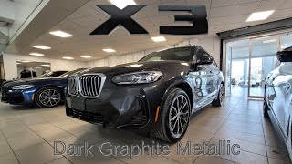 NEW ARRIVAL 2022 BMW X3 xDrive30i Dark Graphite Metallic on Black M Sport [upl. by Ynnhoj]