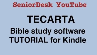 Tecarta Bible Study Software Tutorial for Seniors [upl. by Trust]