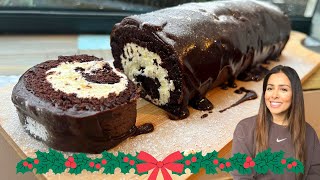 CHRISTMAS YULE LOG RECIPE  Hysapientia Airfryer Oven 🎄 [upl. by Phip]