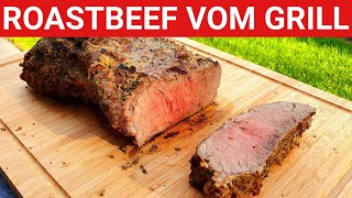 ♨️ GRILLBLITZ Roastbeef vom Grill Rezept Roastbeef grillen zubereiten vom Gasgrill BBQ Tutorial [upl. by Naret]