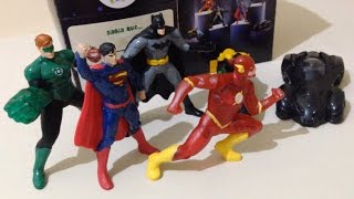 Brinquedos Mclanche Feliz da Liga da JusticÌ§a no Mcdonalds 2016 [upl. by Ettenaej]