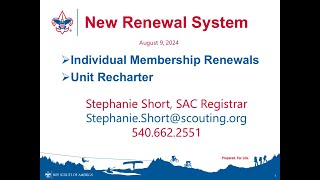 Unit Recharter amp Individual Renewals Presentation [upl. by Aehtna]