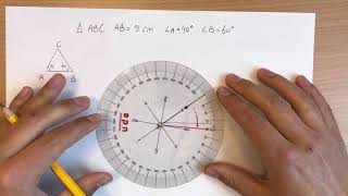Driehoek tekenen met koershoekmeter [upl. by Ellehcan]