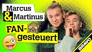 Marcus amp Martinus im Interview Verrückte FanChallenges [upl. by Natfa]