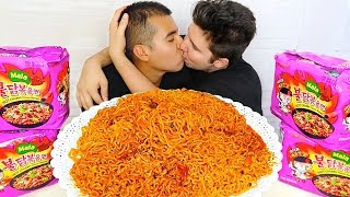 OUR FINAL VIDEO TOGETHER • SPICY MALA FIRE NOODLES • Mukbang amp Recipe [upl. by Nylirem]