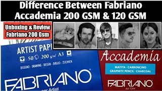 Unboxing amp Review Of Fabriano Accademia 200Gsm Paper [upl. by Eonak]