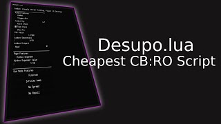 Desupo lua Cheapest CBRO script 80c100R [upl. by Sprung432]