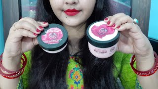 The body shop British rose body butter vs the body shop British rose body yogurt review [upl. by Pease901]