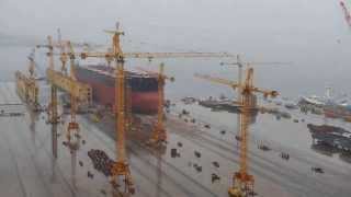 Bulkcarrier Loadout 180000 DWT  Time lapse [upl. by Helmer]