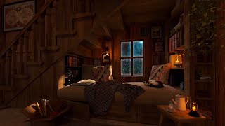 Rainy Night Cozy Secret Nook Ambience  Relaxing Gentle Rain Sounds  3 Hours [upl. by Nosiaj]