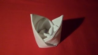 How To Fold Napkins  Bishops Hat Napkin Folding [upl. by Cul982]