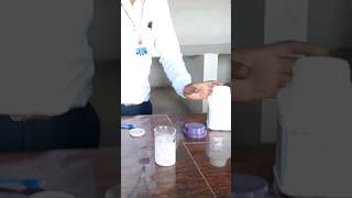 Sodium bicarbonate NaHCO3 reacts with hydrochloric acid HCl [upl. by Shermie]