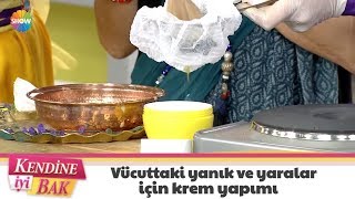 Vücuttaki yanık ve yaralar için krem yapımı [upl. by Ijies853]