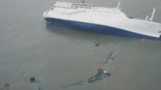 South Korea ferry Footage of passengers moments before ship sinks [upl. by Demetri172]