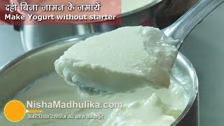 Making Dahi without starter  Make Curd without the Jaman  Yogurt without yogurt culture [upl. by Geordie]