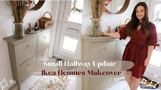 Ikea Hemnes Shoe Cabinet Makeover Small Hallway Storage Update [upl. by Eca]