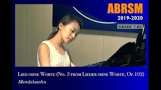 青苗琴行 x 香港演藝精英協會 ABRSM Piano 2019  2020 Grade 7 B2 Lied ohne Worte [upl. by Henrik378]