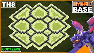 NEW TH8 Hybrid Base 2024 COPY LINK  Clash of Clans [upl. by Ahsiuq255]