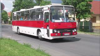 Ikarus bus parade in Tapolca Hungary  Ikarus autóbusz találkozó  Ikarus treffen  Oldtimers [upl. by Spiers612]