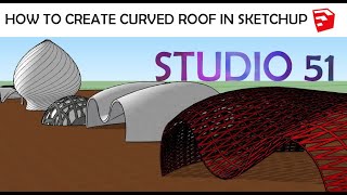 HOW TO CREATE CURVED ROOF IN SKETCHUP [upl. by Thamos888]