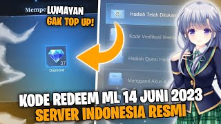 KODE REDEEM ML 14 JUNI 2023 DAPAT DIAMOND GRATIS [upl. by Eiuqnom850]