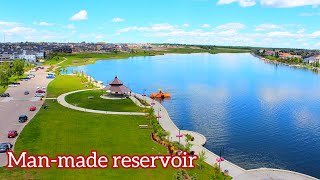 Chestermere Lake Alberta CanadaTravel vlog  Days in CanadaMan made reservoir in Chestermere [upl. by Enninaej]