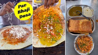 Lucknow Famous Chatori Gali Pav Bhaji Dosa खा कर मज़ा आ जाएगा  Lucknow Pav Bhaji Dosa Street Food [upl. by Eynobe]