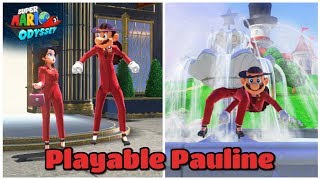 PLAYABLE PAULINE in Super Mario Odyssey SUPER WEIRD [upl. by Rieth]