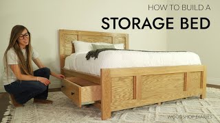 How to Build a Storage Bed with Built In Drawers [upl. by Ayaet]